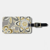 Étiquette À Bagage Motifs floraux contemporains (Devant horizontal)