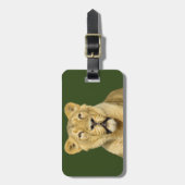 Étiquette À Bagage Motivation du lion féminin (Devant Vertical)