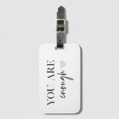 Étiquette À Bagage Motivation Positive Vous Êtes Suffisamment Cité (Devant Vertical)