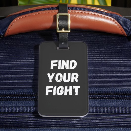 Étiquette À Bagage Motivational Find Your Fight Quote Art (Insitu Rectoal 2)