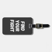 Étiquette À Bagage Motivational Find Your Fight Quote Art (Devant horizontal)