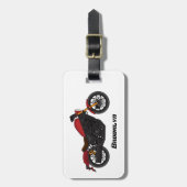 Étiquette À Bagage moto de style croiseur cool (Devant Vertical)