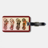 ÉTIQUETTE À BAGAGE MOTOCYCLES VINTAGES CLASSIQUES (Dos horizontal)