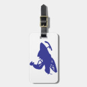 Étiquette À Bagage Motoneige cool (Devant Vertical)