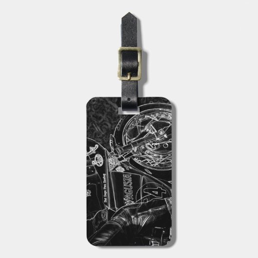 Étiquette À Bagage Motorcycle 1 cd ltcna (Devant Vertical)