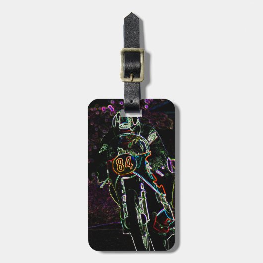 Étiquette À Bagage Motorcycle 2 cd ltcna (Devant Vertical)