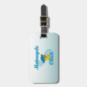 Étiquette À Bagage Motorcycle Chic #3 (Devant Vertical)