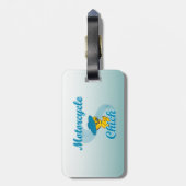 Étiquette À Bagage Motorcycle Chic #3 (Dos Vertical)