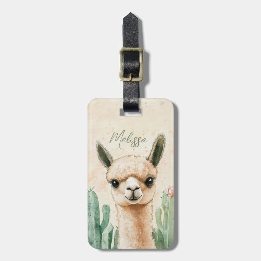 Étiquette À Bagage Mots clés Llama Luggage (Devant Vertical)