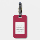 Étiquette À Bagage Mots clés Llama Luggage (Dos Vertical)