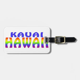 Étiquette À Bagage Mots d'arc-en-ciel de Kauai Hawaï