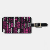 Étiquette À Bagage Mots De Sensibilisation... Cancer Du Sein (Devant horizontal)