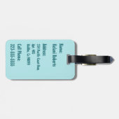 Étiquette À Bagage Mots d'été Bagages d'hibiscus hawaïens Marques (Dos horizontal)