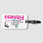 Étiquette À Bagage Mots fitness (Devant Horizontal)