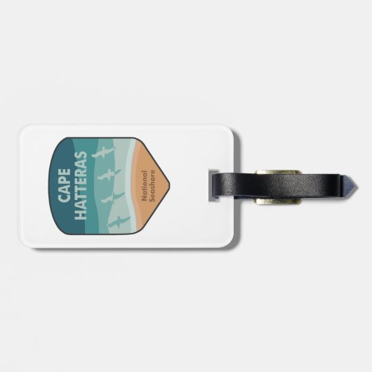 Étiquette À Bagage Mouettes de la côte nationale du Cap Hatteras (Dos horizontal)