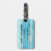 Étiquette À Bagage Mouettes sur le drapeau à bagages de plage (Dos Vertical)