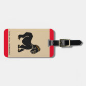 Étiquette À Bagage Mountain GORILLA - Primate - Ape - Faune - Rouge (Devant horizontal)