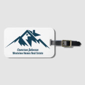 Étiquette À Bagage Mountain Real Estate Company Personalized Realtor (Devant Horizontal)