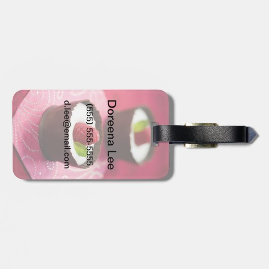 Étiquette À Bagage Mousse de chocolat blanc (Dos horizontal)