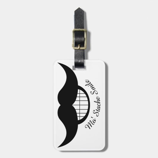 Étiquette À Bagage Moustache (Devant Vertical)