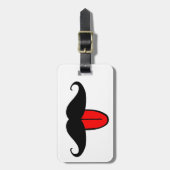 Étiquette À Bagage Moustache drôle (Devant Vertical)