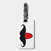 Étiquette À Bagage Moustache drôle (Dos Vertical)