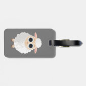 Étiquette À Bagage Mouton blanc (Dos horizontal)