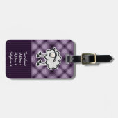 Étiquette À Bagage Mouton pourpre (Devant horizontal)