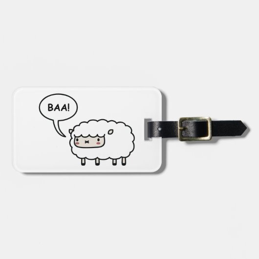 Étiquette À Bagage Moutons ! (Devant horizontal)