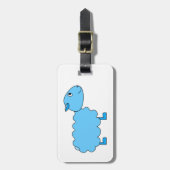 Étiquette À Bagage Moutons bleus (Devant Vertical)