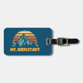 Étiquette À Bagage Mt. Bierstadt Colorado Retro Turquoise (Devant horizontal)