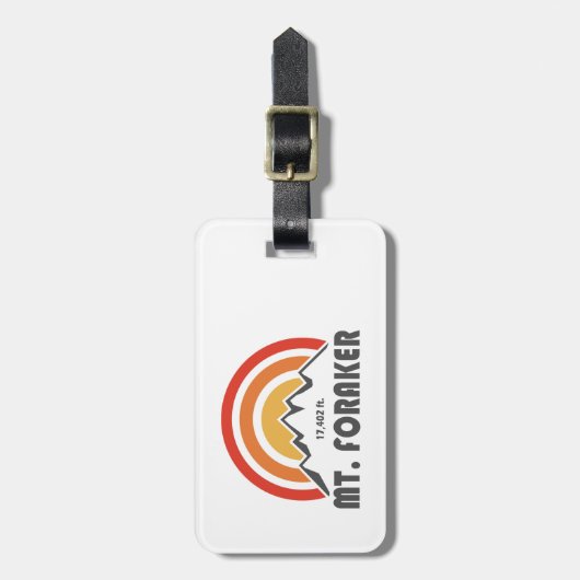 Étiquette À Bagage Mt. Foraker (Devant Vertical)