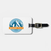 Étiquette À Bagage Mt Fuji Japon étoiles Lune (Devant horizontal)