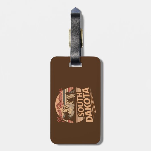 Étiquette À Bagage Mt. Rushmore Dakota du Sud (Dos Vertical)