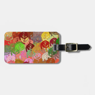 ÉTIQUETTE À BAGAGE "MULTI COLORED SWIRLS(" PHOTOG. MANIP NUMÉRIQUE.)