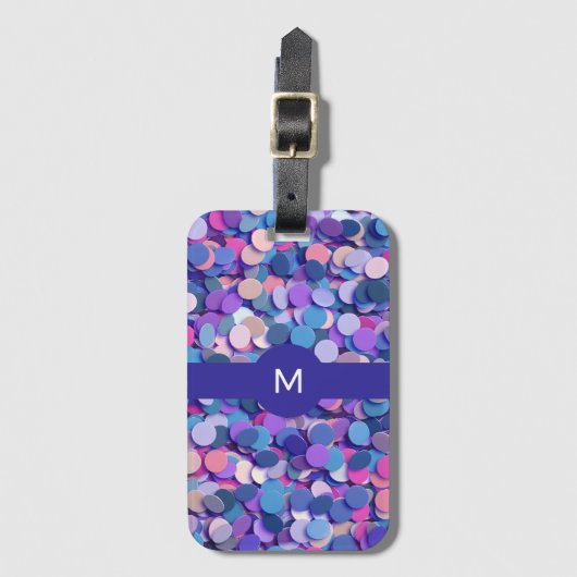 Étiquette À Bagage Multicolor Confetti (Devant Vertical)