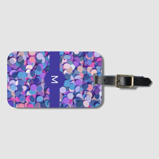 Étiquette À Bagage Multicolor Confetti (Devant Horizontal)