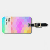 Étiquette À Bagage Multicolore Chevron Motif sans couture (Devant horizontal)