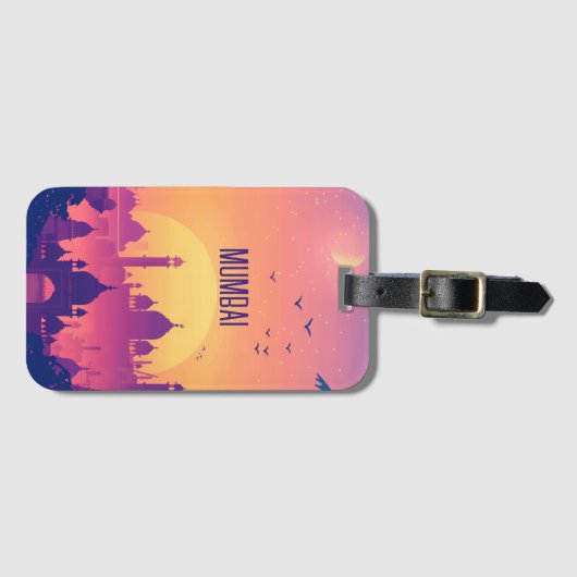 Étiquette À Bagage Mumbai (Devant Horizontal)