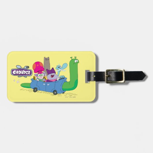 Étiquette À Bagage Mung, Chowder, Shnitzel & Truffes en voilier (Devant horizontal)