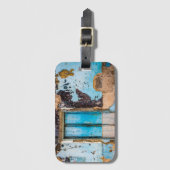 Étiquette À Bagage Mur bleu et porte (Devant Vertical)