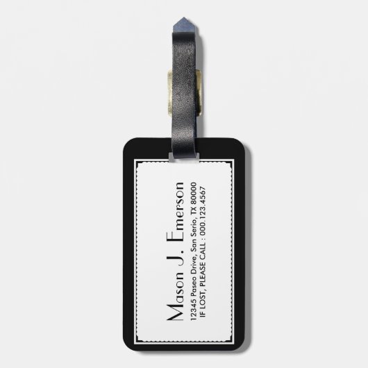 Étiquette À Bagage mur de brique du drapeau texas (Dos Vertical)