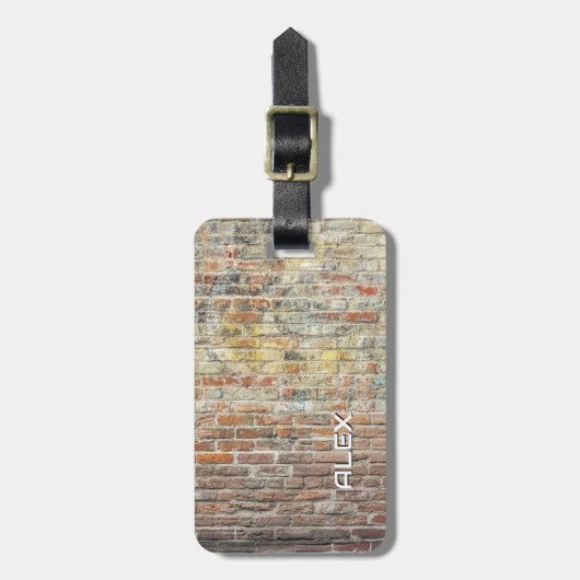 Étiquette À Bagage Mur en brique rustique - Surface architecturale te (Devant Vertical)