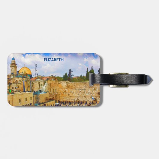 Étiquette À Bagage Mur occidental à Jérusalem (Mur de tristesse) (Dos horizontal)