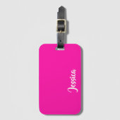 Étiquette À Bagage Mur rose uni (Devant Vertical)