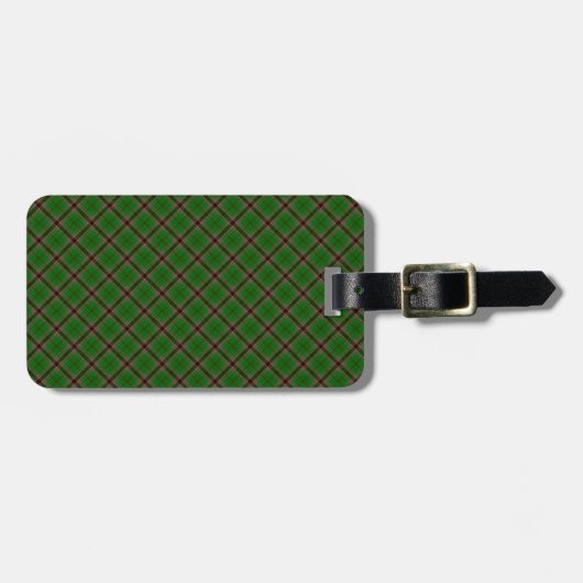 Étiquette À Bagage Murphy Clan Tartan Irish Designed Print (Devant horizontal)