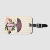 Étiquette À Bagage Mushroom et compilation florale (Devant Horizontal)