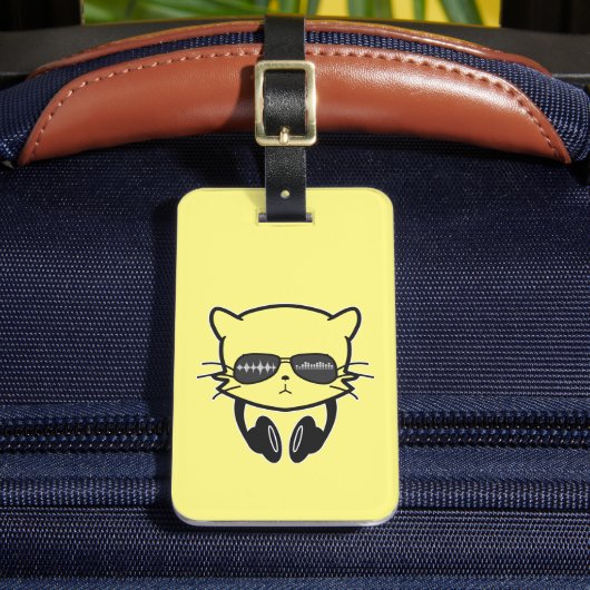 Étiquette À Bagage Music Lover Cat (Insitu Rectoal 2)
