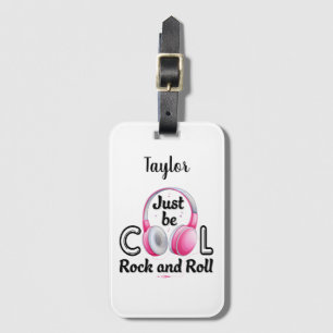 Étiquette À Bagage Music Lover Just Be Cool Rock and Roll