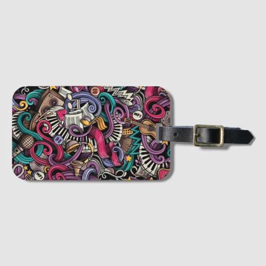 Étiquette À Bagage Musical (Devant Horizontal)